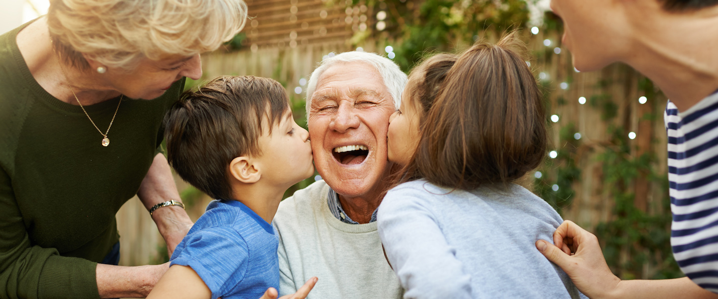 Grandpa Family Kisses